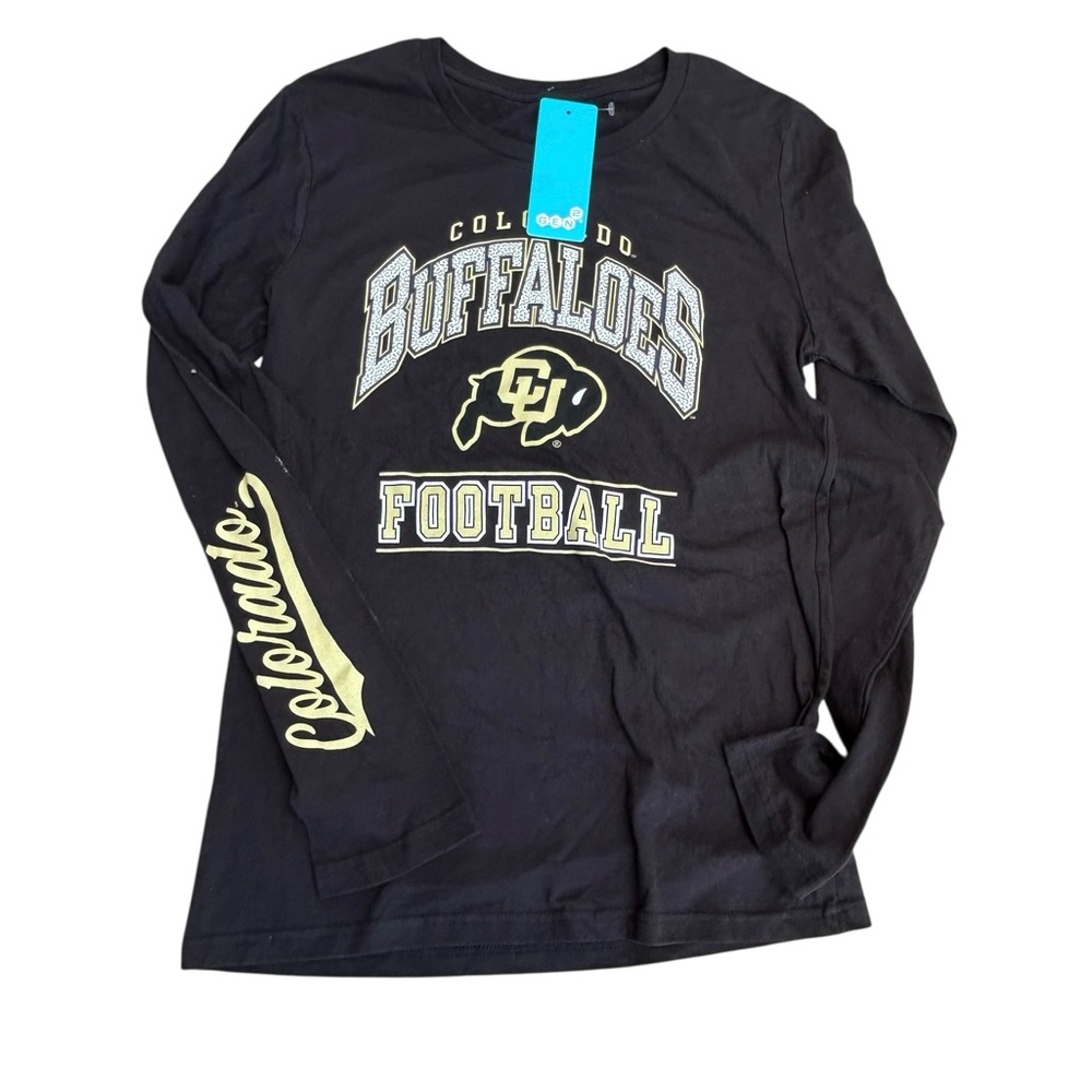 Gen2 Colorado Buffaloes Football Kids XL Long Sleeve T-Shirt Black CU NWT